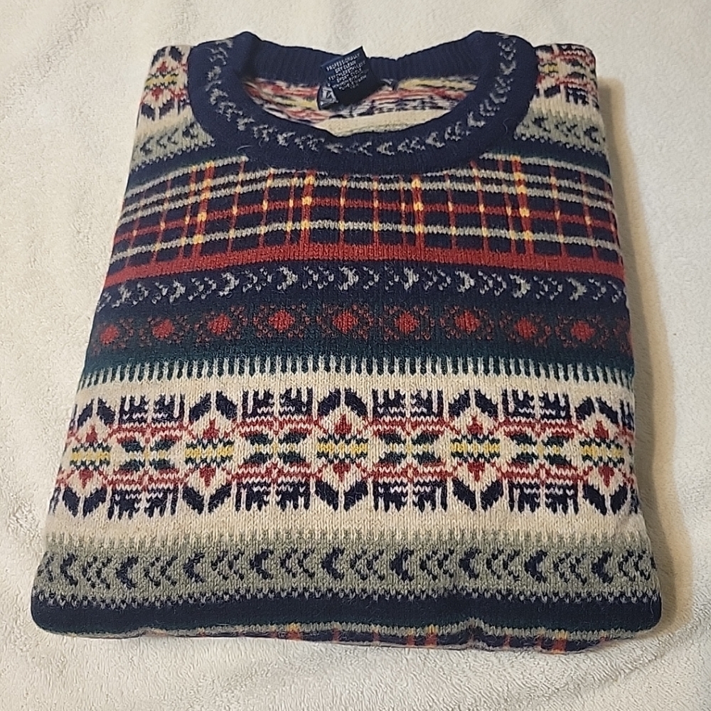 Lands End mens sweater 100% lambswool